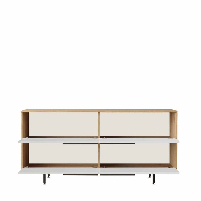 Hanah Home Consola Boh3-Sw Natural y Blanco